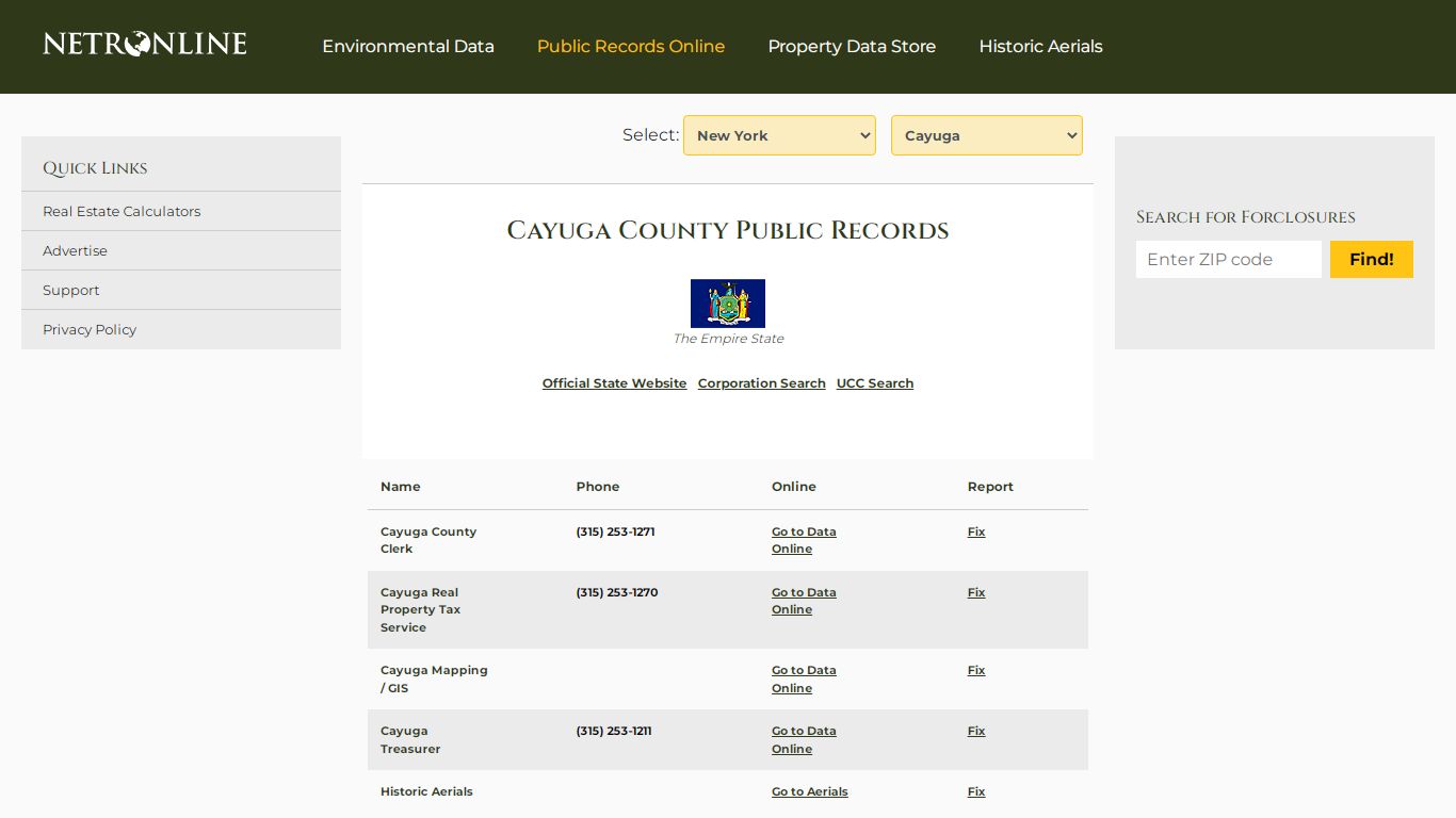 Cayuga County Public Records - NETROnline.com