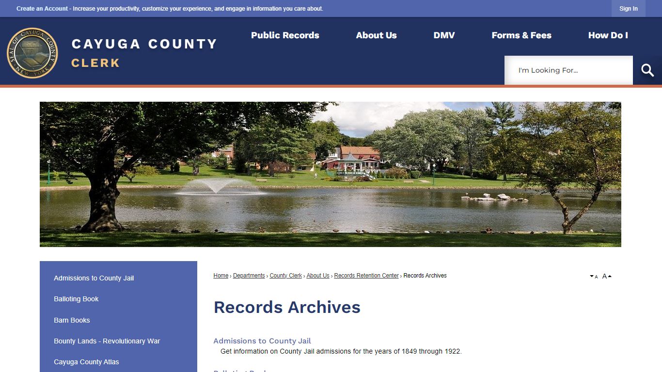 Records Archives | Cayuga County, NY