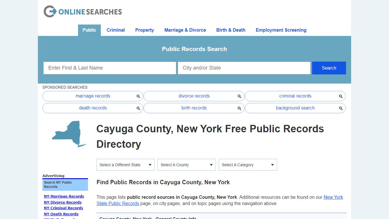 Cayuga County, New York Public Records Directory